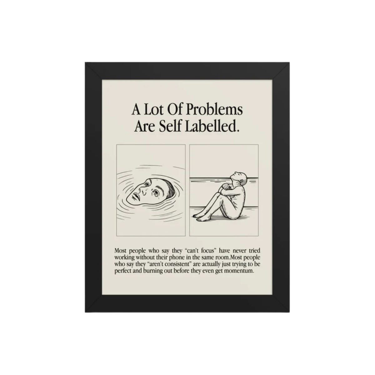 Self Labelled Framed poster