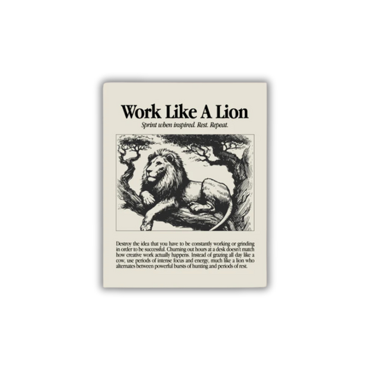Work like a Lion Poster